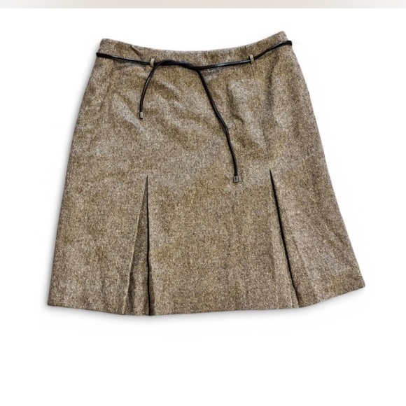 INC International Concepts Dresses & Skirts - Women’s INC International Concepts  brown tan Wool Blend Pleated  Skirt size 10